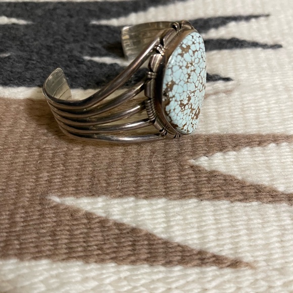 Native American Navajo Dry Creek Turquoise Cuff - Picture 2 of 11